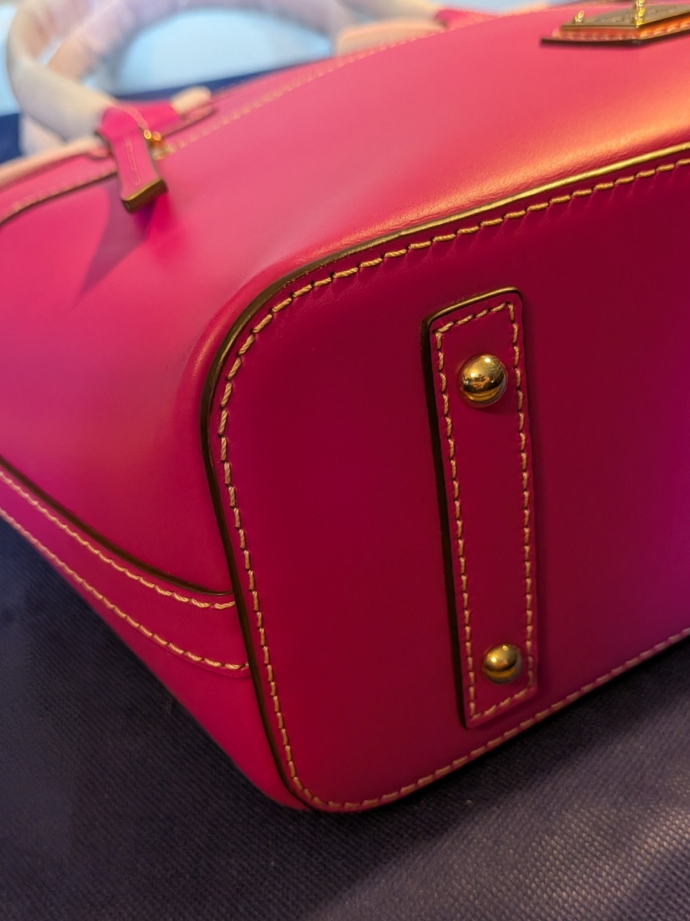 NWT! Dooney & Bourke Vachetta Beacon Zip Top Tote & Wallet Set in MAGENTA - Picture 7 of 16